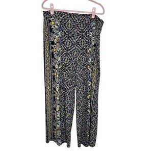 White House Black Market Floral Wide Leg Pants